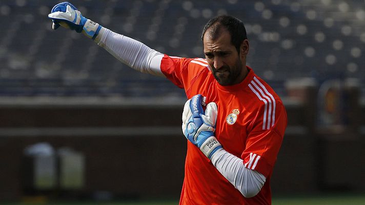 Telediario 1 - Diego López se entrena en solitario