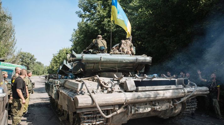 Telediario 1 - Tropas ucranianas en Donetsk