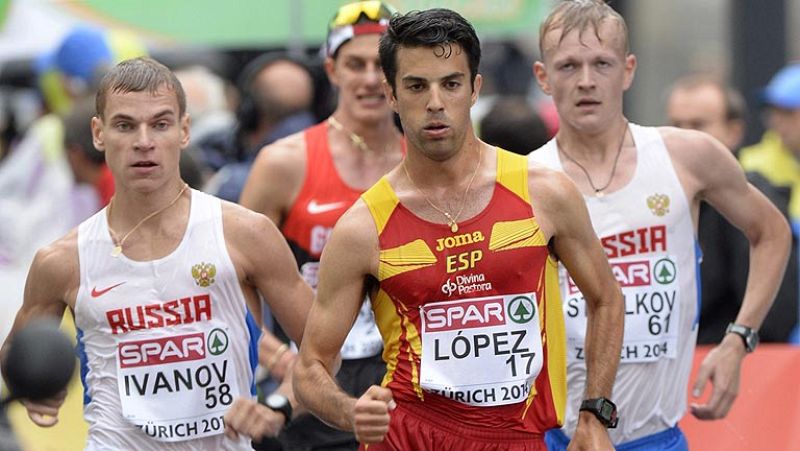 Miguel Ángel López, medalla de oro en 20 km marcha