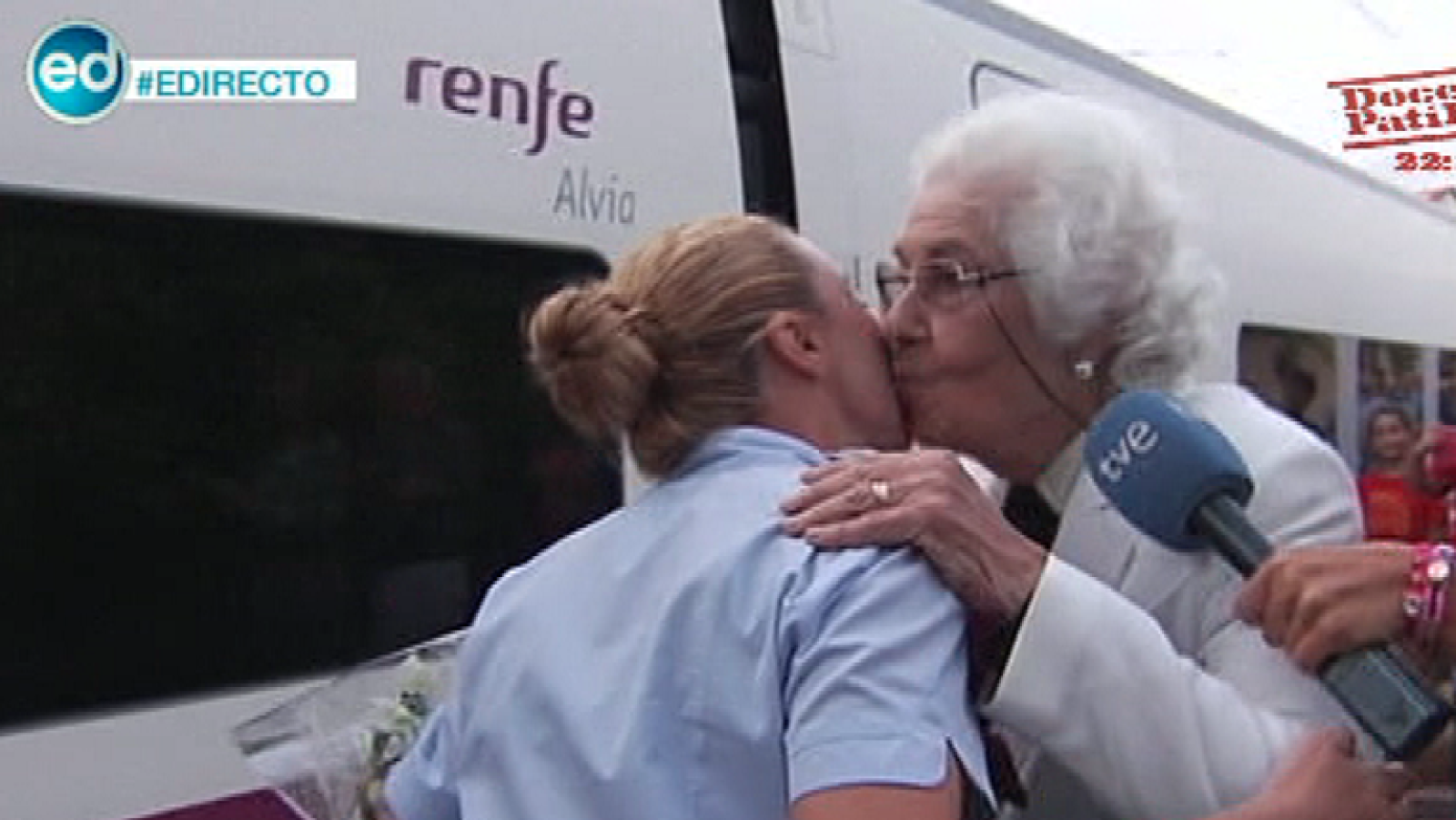 España Directo- Adela, la mujer que todas las tardes saluda al tren, recibe una sorpresa