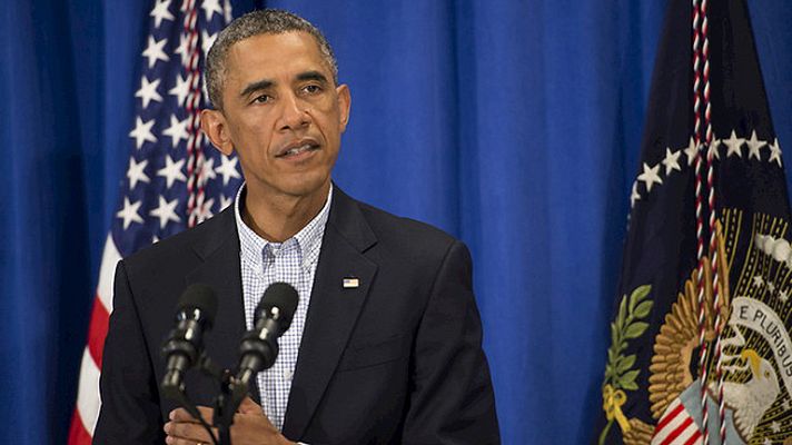 Telediario 1 - Barack Obama ha pedido que se investigue la muerte de un joven negro a manos de la policía en el Estado de Misuri