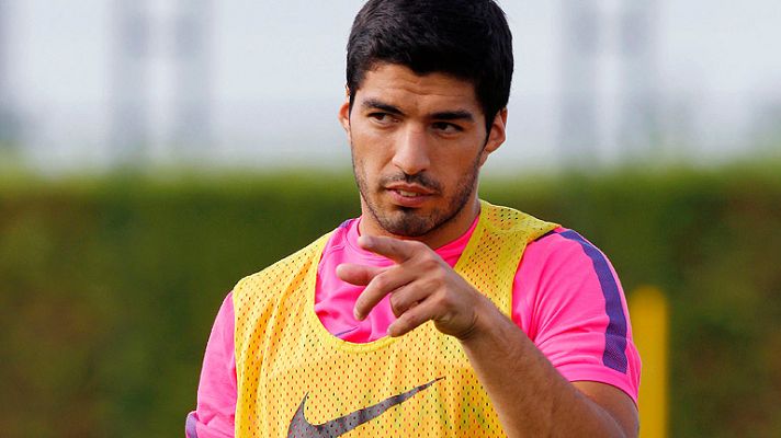 Telediario 1 - Luis Suárez ya se entrena con el Barça