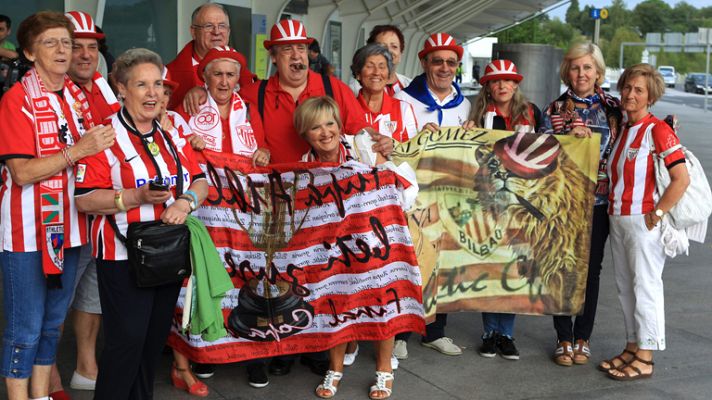 Telediario 1 - El Athletic aterrizó en Nápoles con la mente puesta en la Champions