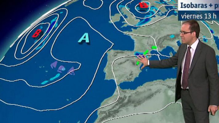 El tiempo - Chubascos fuertes en Cataluña, zonas de Aragón y en Castellón