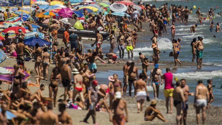 Telediario 1 - España recibió 36,3 millones de turistas internacionales hasta julio, nueva cifra récord