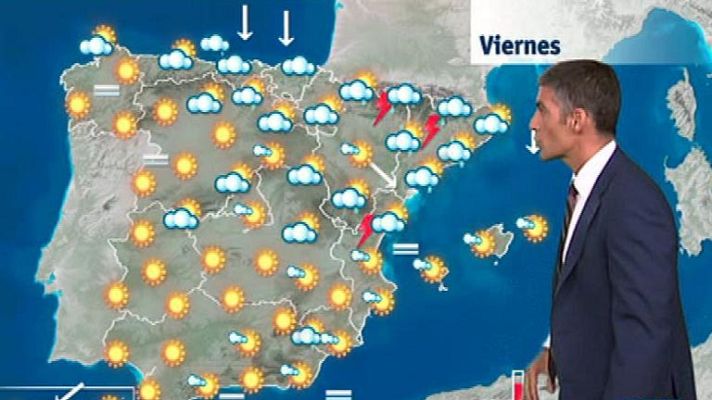 El tiempo - Menos calor en todo el país y fuertes tormentas en el noreste