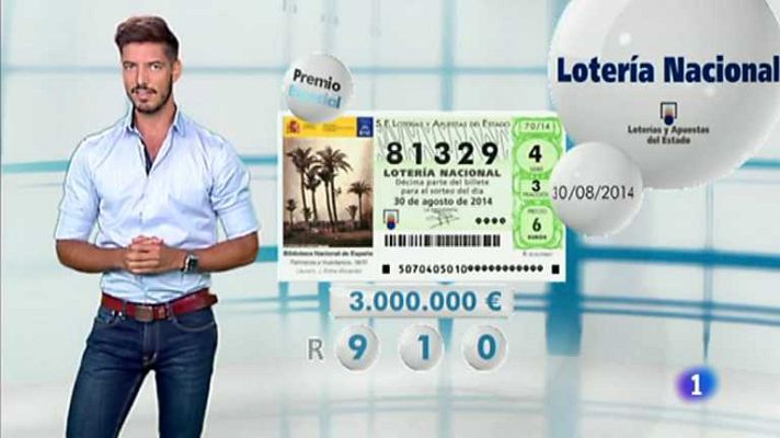Loterías - Lotería Nacional - 30/08/14