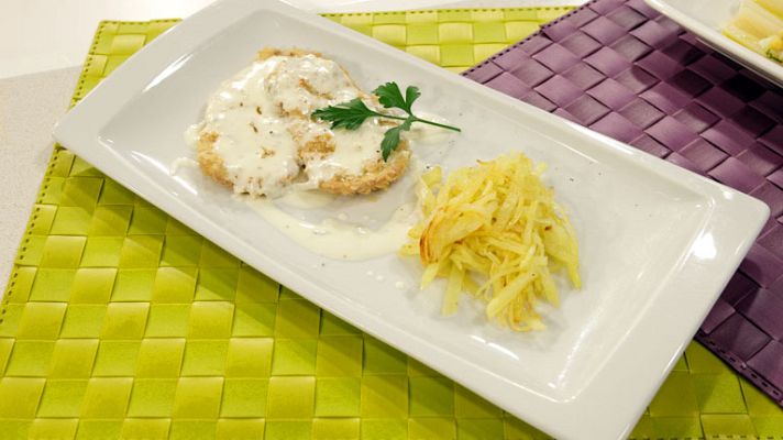 RTVE Cocina - Milanesas con salsa gorgonzola