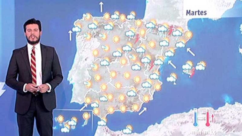 Tormentas en Pirineos, sistema Ibérico, norte y este peninsular - Telediario 1 | Ver