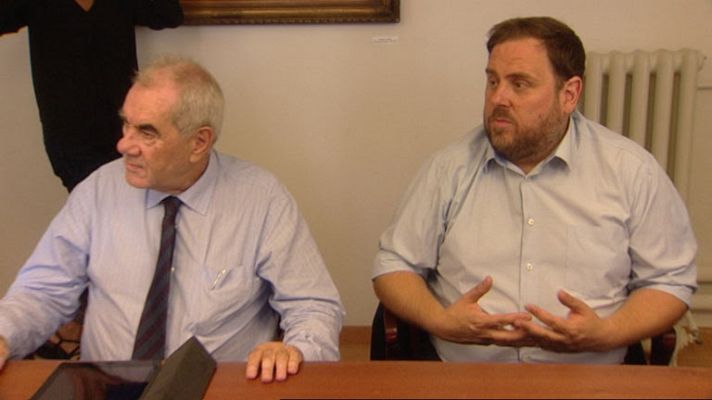 Telediario 1 - ERC llama a la desobediencia si impiden el referéndum