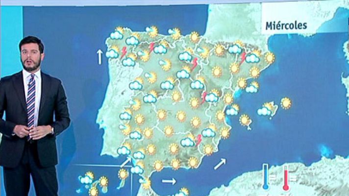 El tiempo - Tormentas en Galicia y el Sistema Ibérico