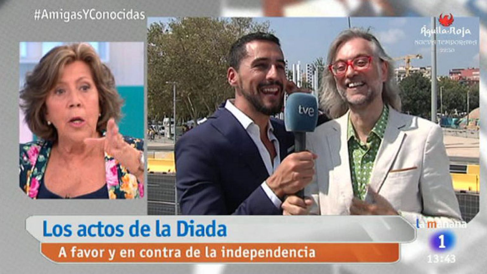 Lo que empezó como una broma terminó en enfado: Curri Valenzuela se enzarza con el periodista catalán Victor Amela (La Vanguardia) y el analista político Francesc Soler al hablar sobre los actos de conmemoración de la Diada.