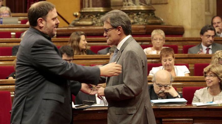 Telediario 1 - Debate en Cataluña