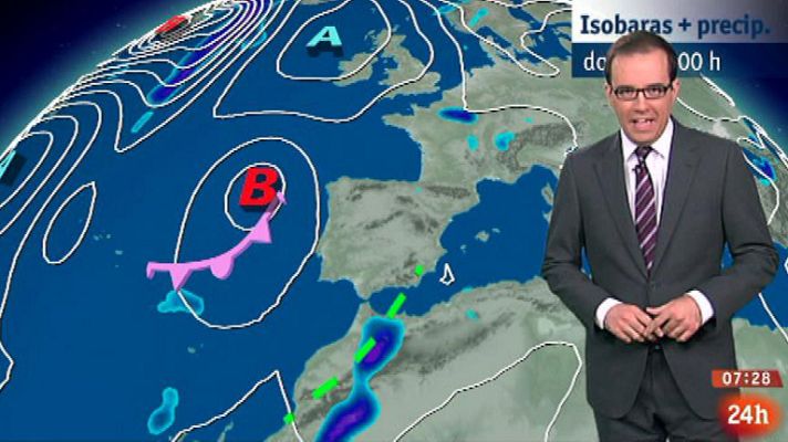 El tiempo - Bajan las temperaturas en el Cantábrico, Pirineos y extremo sureste