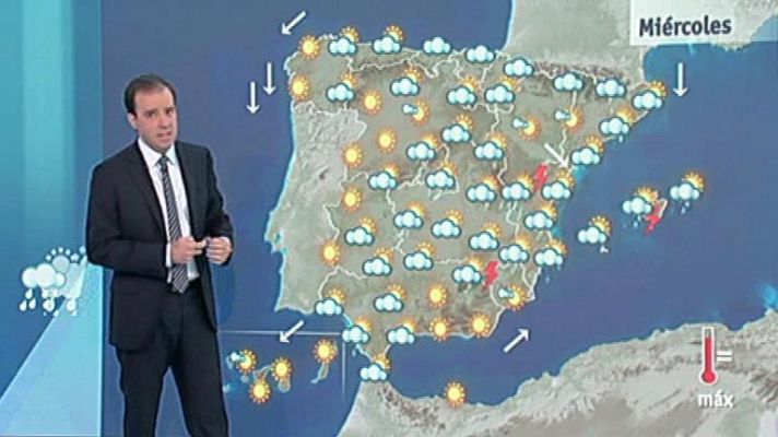 El tiempo - Lluvias fuertes en Cataluña y el oeste de Andalucía