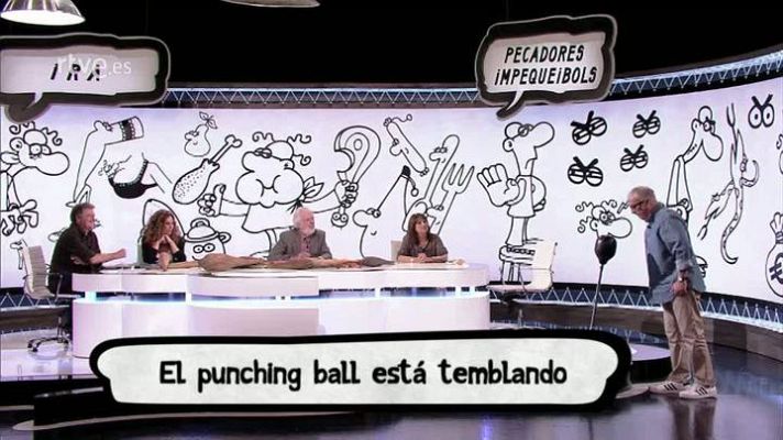 Pecadores impequeibols - Leo Harlem descarga su ira con un punching ball