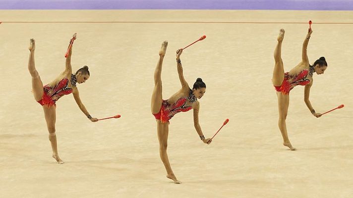 Telediario 1 - España, oro en mazas por equipos