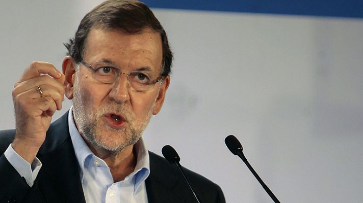 Telediario 1 - Rajoy: "Ley y diálogo, ésta es la salida en Cataluña"