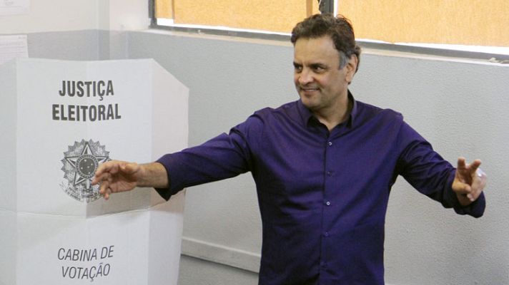 Telediario 1 - Dilma Rousseff contra Aécio Neves