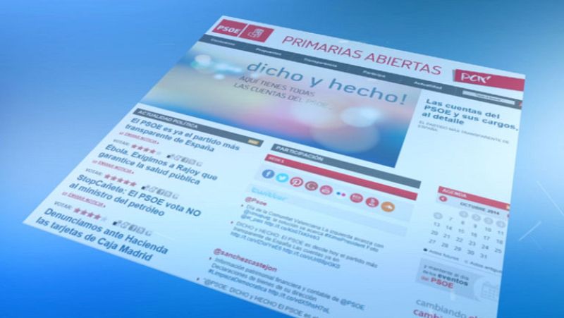 El PSOE publica las cuentas del partido en su página web
