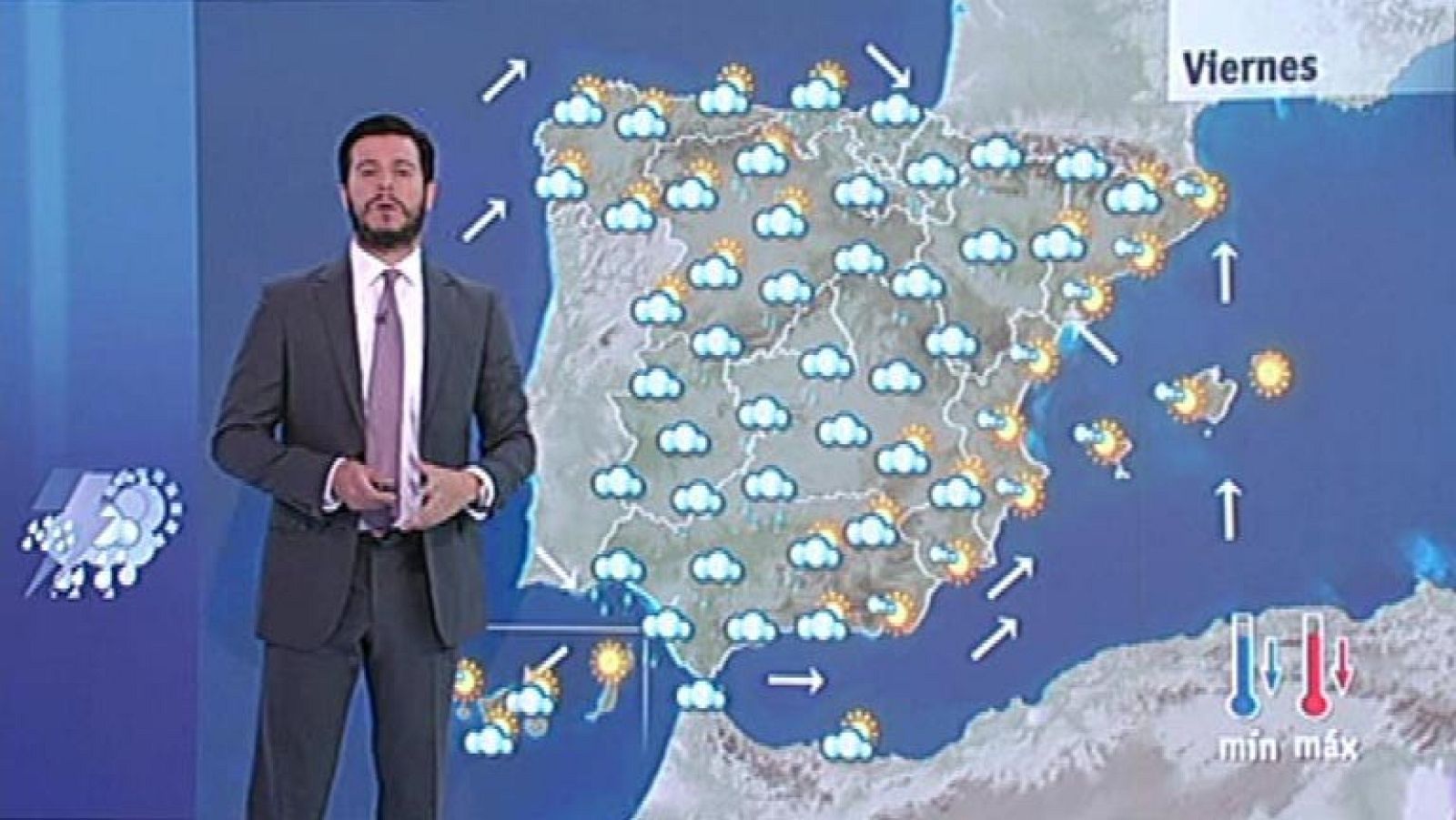 Lluvias intensas, de norte a sur, en el centro peninsular