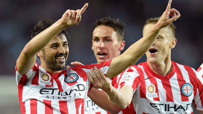 Telediario 1 - Villa se estrena con gol en Australia