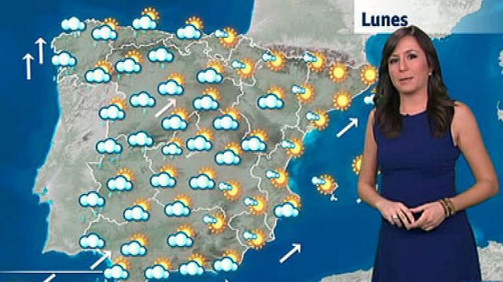 El tiempo - Comienza la semana con la llegada de un nuevo frente