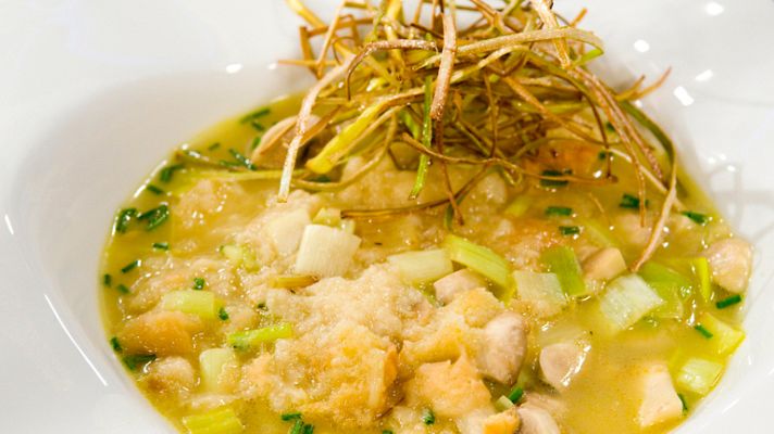  - Sopa instantánea de champiñones y puerros