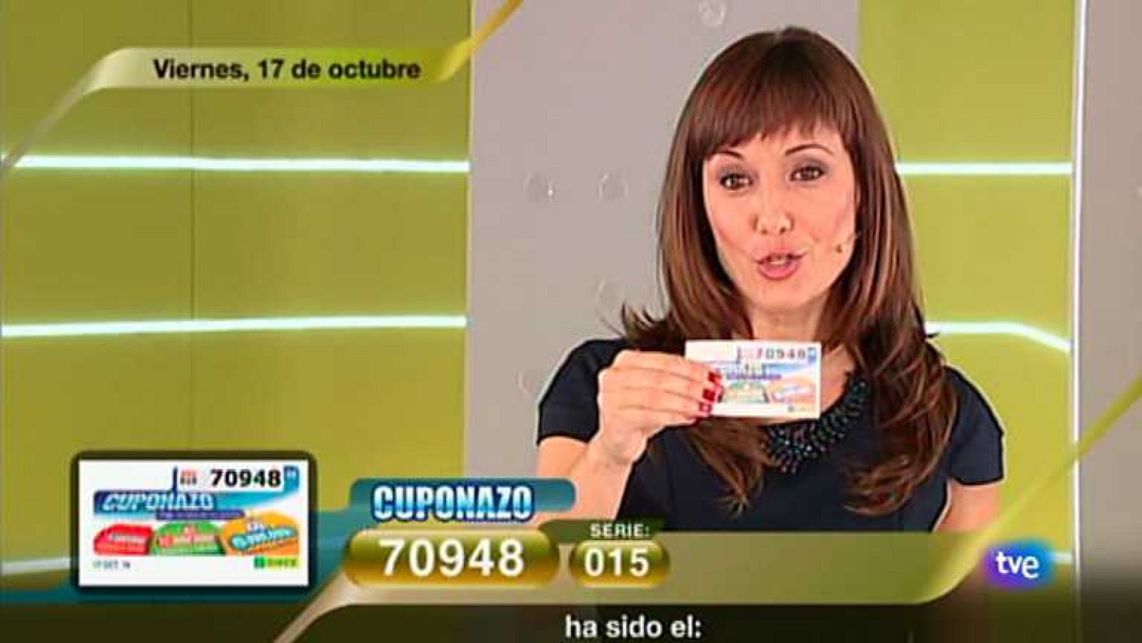 Sorteo ONCE - 17/10/14 - Ver ahora