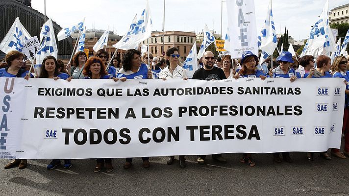 Telediario 1 - Manifestación en Madrid a favor de la sanidad pública