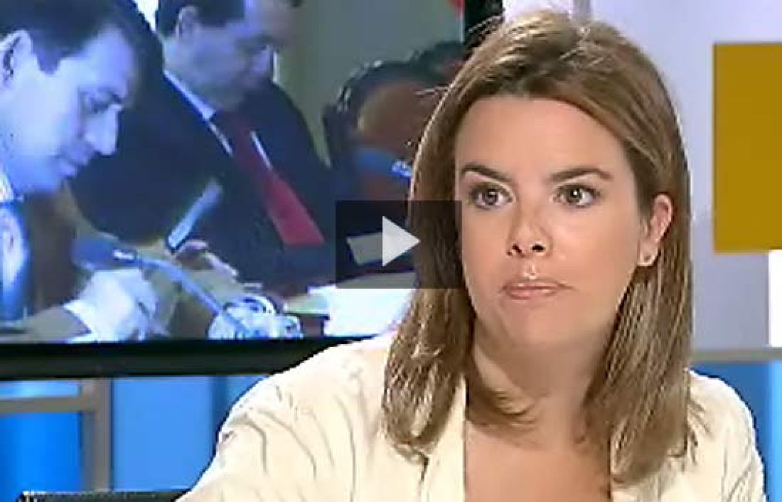 La portavoz del PP en el Congreso de los Diputados, Soraya Sáenz de Santamaría, habla en 'Los Desayunos' de la renovación del CGPJ