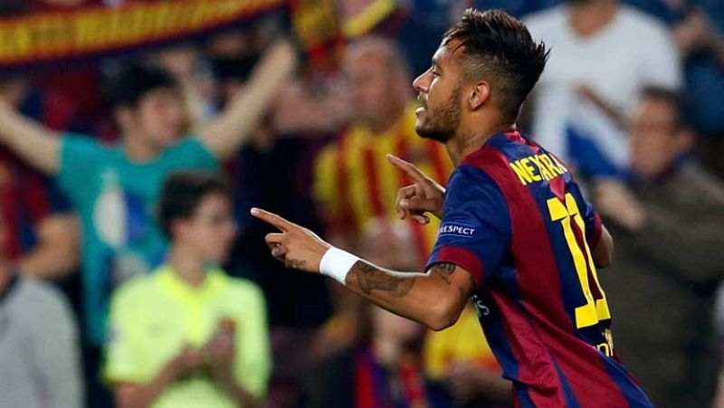 A pase magistral de Messi, Neymar ha adelantado al FC Barcelona ante el Ajax (1-0), en el minuto 7 de juego.