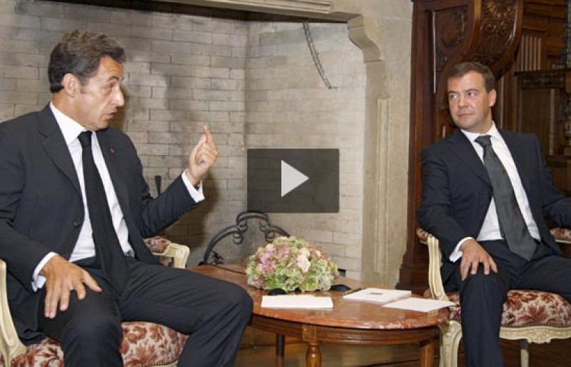 Medveded se ha comprometido a retirar las tropas de Georgia