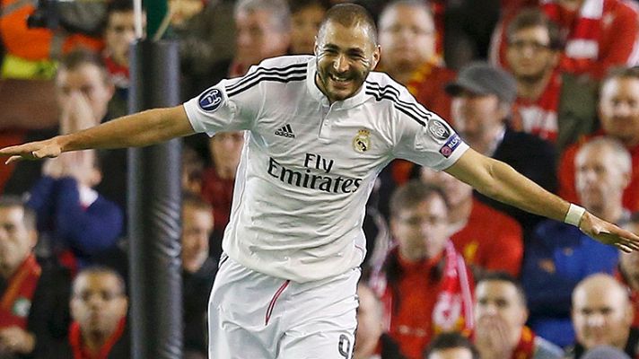 Telediario 1 - Benzema se salió ante el Liverpool
