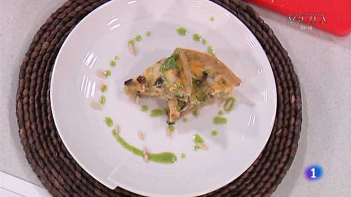 Cocina con Sergio - Quiche de berenjenas con pesto