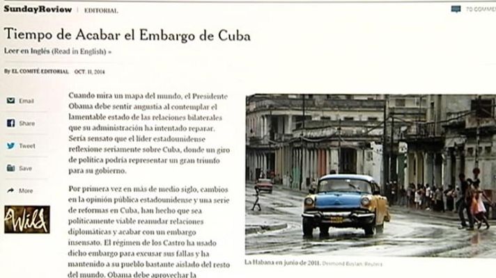 Telediario 1 - Crece la posibilidad de reanudar la relación de EEUU y Cuba