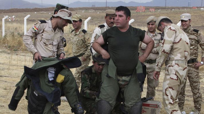 Telediario 1 - Los peshmergas iraquíes se unen a la lucha contra el EI