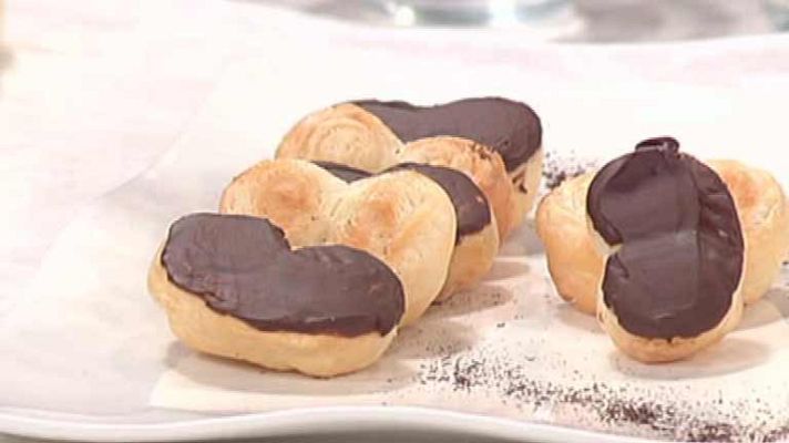 Cocina con Sergio - Palmeritas de hojaldre y chocolate
