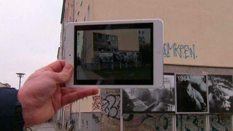 Una aplicación permite mirar al pasado del Muro de Berlín