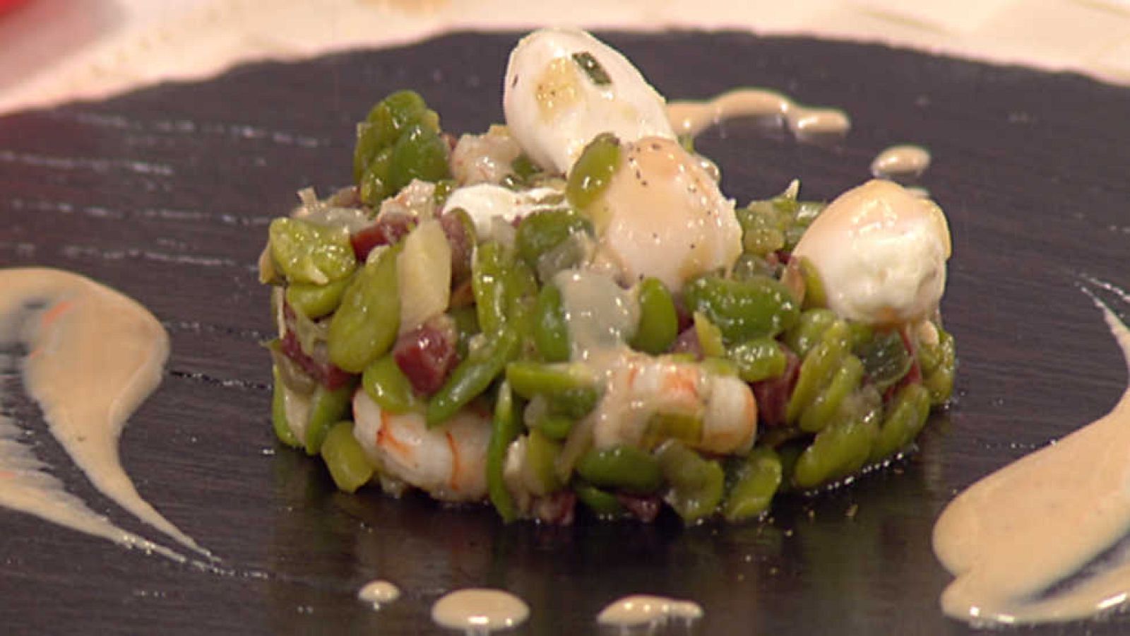 Cocina con Sergio - Habas a la menta con huevitos escalfados - ver ahora