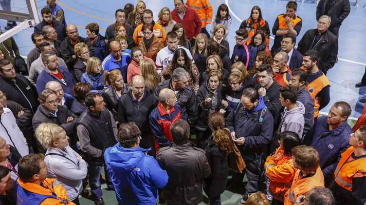 Telediario 1 - El polideportivo de Bullas convertido en capilla ardiente