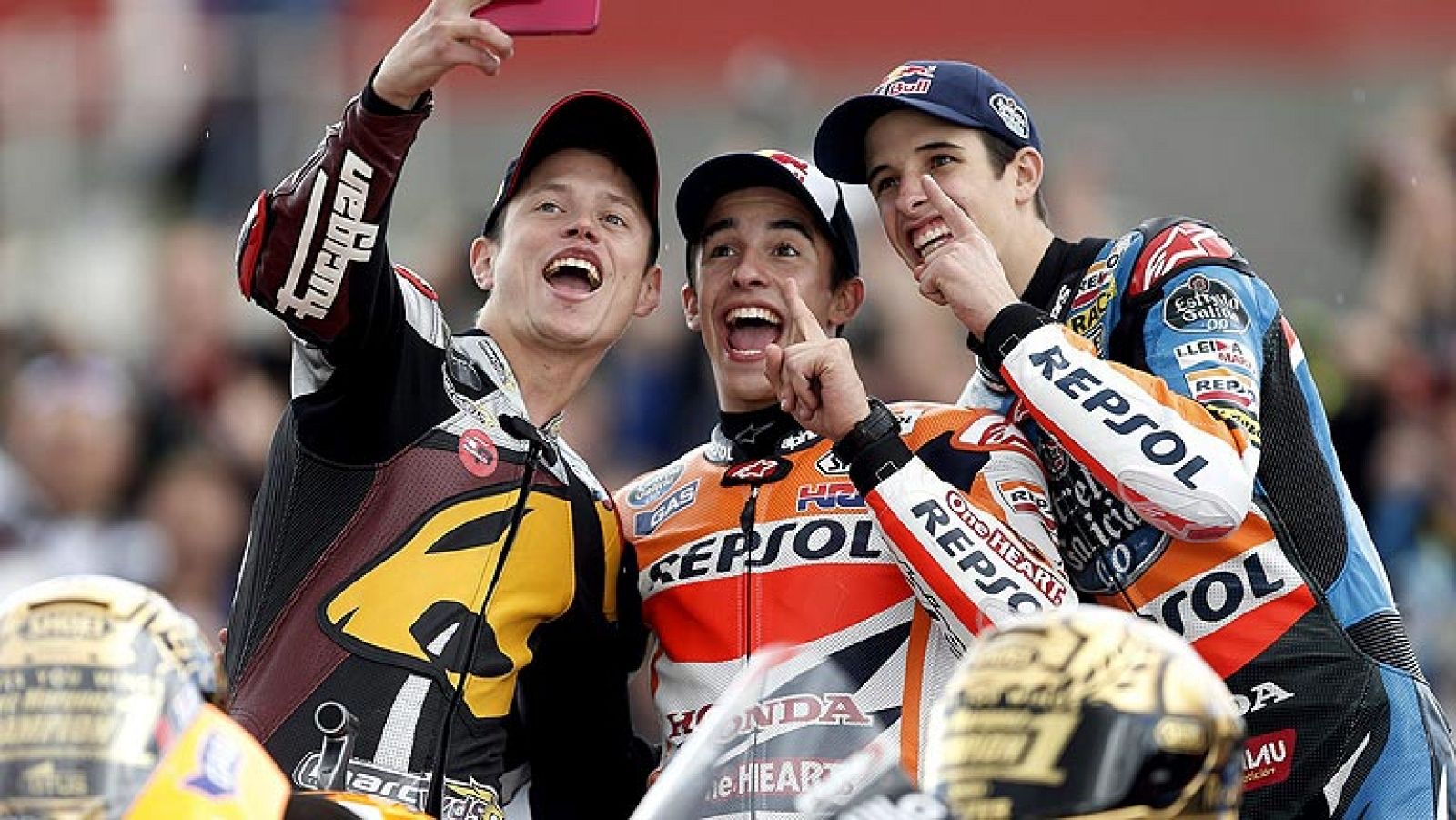 Marc Márquez, Tito Rabat y Alex Márquez, los reyes del motociclismo 2014