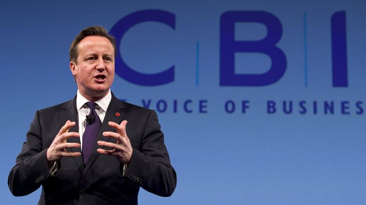 Telediario 1 - David Cameron dice que prefiere una España "unida"