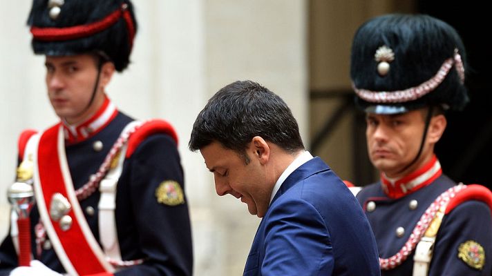 Telediario 1 - Reformas del ejecutivo del primer ministro Renzi