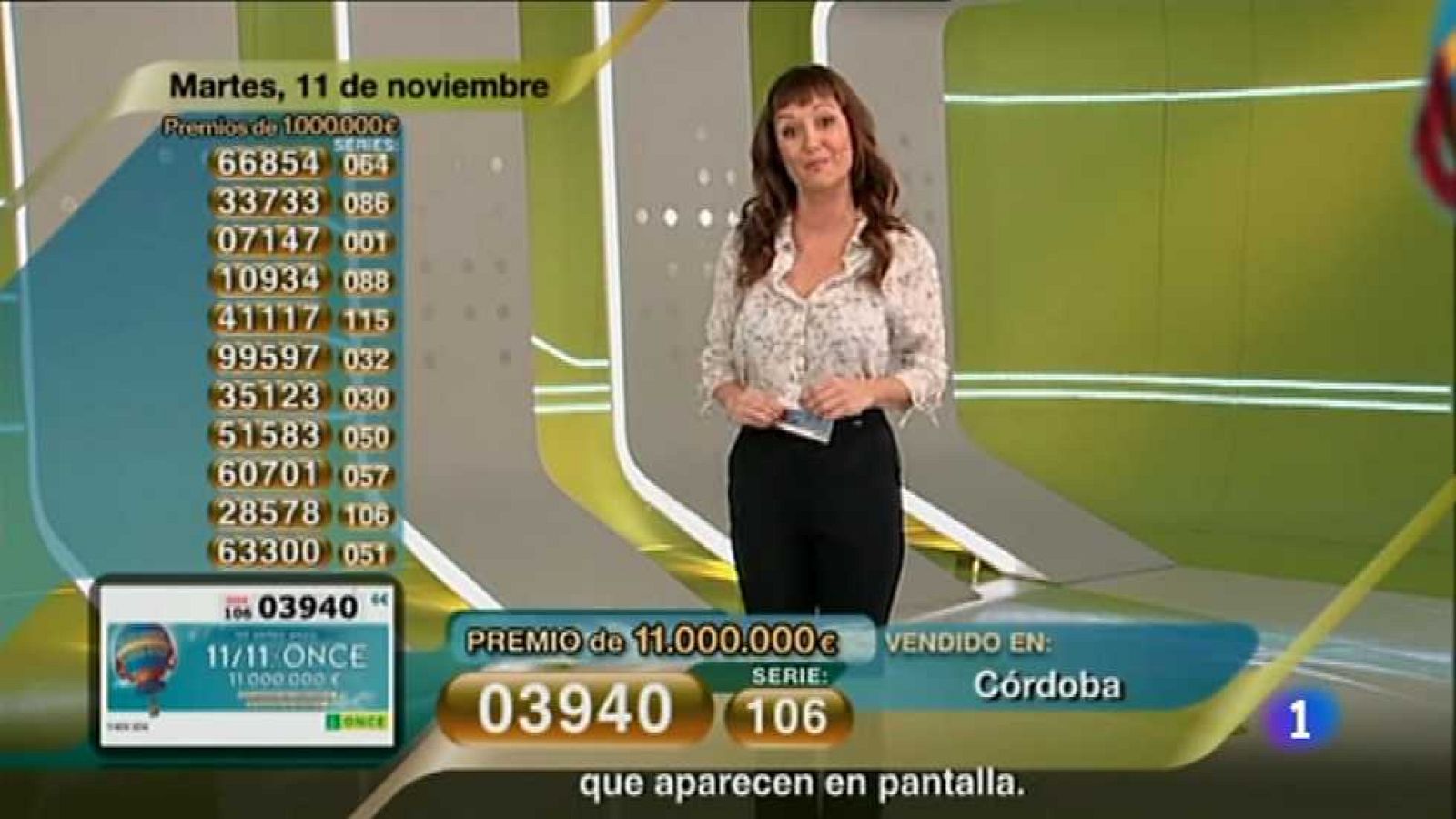 Sorteo ONCE - 11/11/14 - Ver ahora