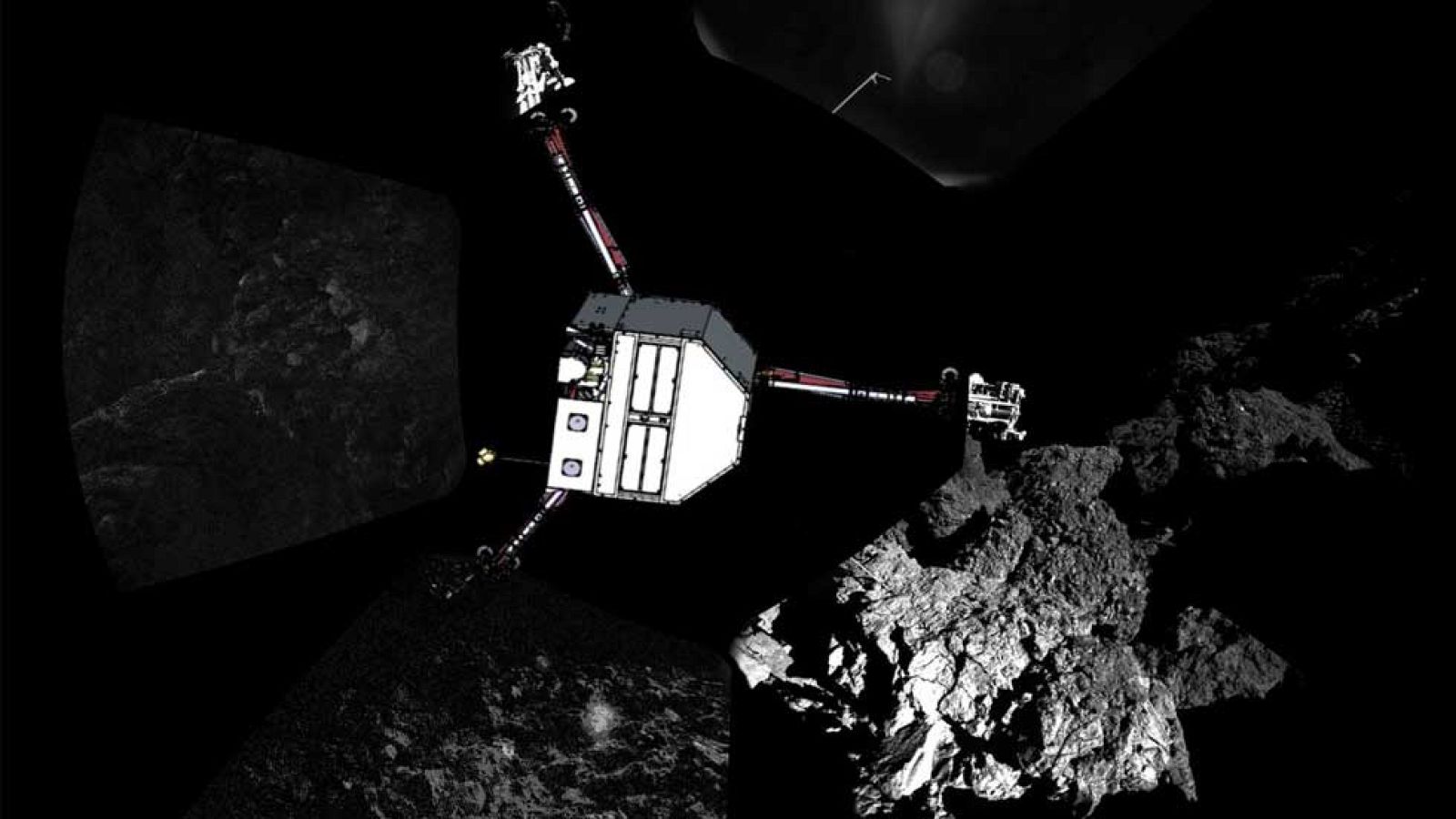 El módulo Philae envía las primera fotos realizadas desde la superficie del cometa