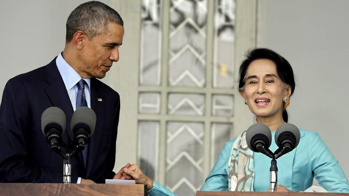 Informativo 24h - Obama y Suu Kyi piden cambios en la Constitución de Myanmar