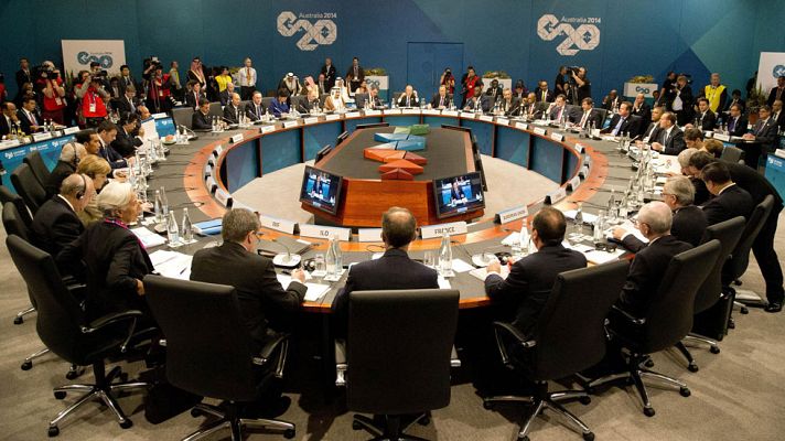 Telediario 1 - Primera jornada de trabajo de los líderes del G-20