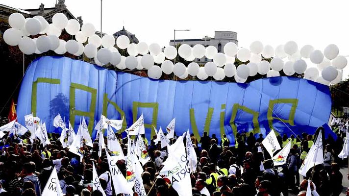 Telediario 1 - Manifestación en Madrid contra el aborto