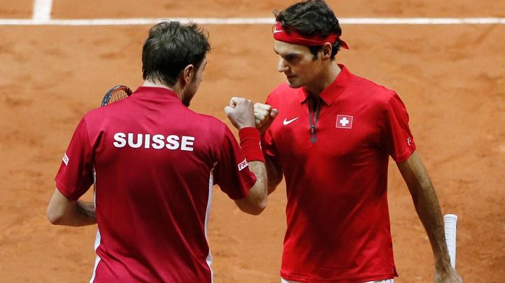 Telediario 1 - Suiza toma delantera en la final de la Davis